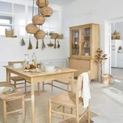 Maisons Du Monde Suspensions Suspension En Métal Noir 5 Abat-jour En Rotin Tressé Main -Luminaires Soldes suspension en metal noir 5 abat jour en rotin tresse main 1000 5 38 220495 3