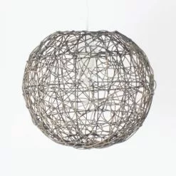 Keria Suspensions Suspension En Rotin Gris -Luminaires Soldes suspension en rotin gris 2
