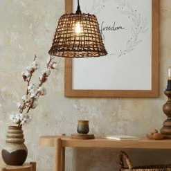 Lussiol Lighting Suspensions Suspension En Rotin Marron D. 29 Cm -Luminaires Soldes suspension en rotin marron d 29 cm 2