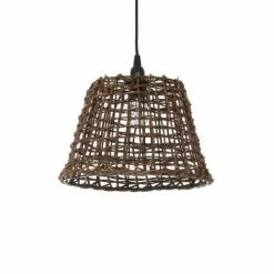 Lussiol Lighting Suspensions Suspension En Rotin Marron D. 29 Cm