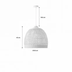 Alice's Garden Suspensions Suspension En Rotin Naturel D53cm -Luminaires Soldes suspension en rotin naturel d53cm 2