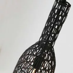 Lussiol Lighting Suspensions Suspension En Rotin Noir D. 19 Cm -Luminaires Soldes suspension en rotin noir d 19 cm 5