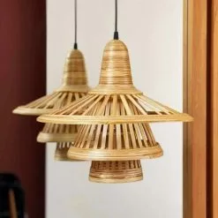 HYDILE Suspensions Suspension En Tiges De Bambou Design D45 -Luminaires Soldes suspension en tiges de bambou design d45 2