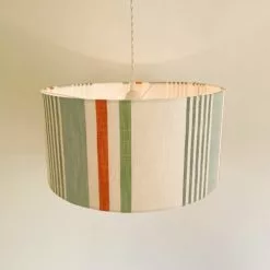 Belamp Suspensions Suspension En Tissu Foutas Blanc Bleu - Diamètre 40 Cm -Luminaires Soldes suspension en tissu foutas blanc bleu diametre 40 cm 2