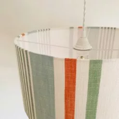 Belamp Suspensions Suspension En Tissu Foutas Blanc Bleu - Diamètre 40 Cm -Luminaires Soldes suspension en tissu foutas blanc bleu diametre 40 cm 3