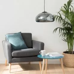Maisons Du Monde Suspensions Suspension En Verre Argenté -Luminaires Soldes suspension en verre argente 1000 16 11 177377 4