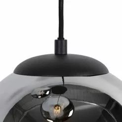 QAZQA Suspensions Suspension En Verre Argenté -Luminaires Soldes suspension en verre argente 3