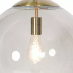 QAZQA Suspensions Suspension En Verre Doré/laiton -Luminaires Soldes suspension en verre dore laiton 18