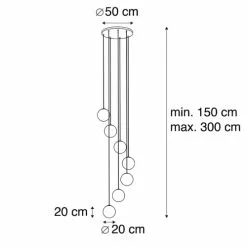 QAZQA Suspensions Suspension En Verre Doré/laiton -Luminaires Soldes suspension en verre dore laiton 24