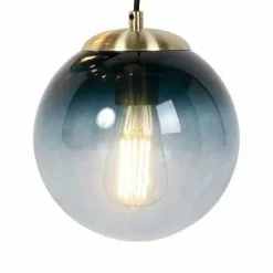 QAZQA Suspensions Suspension En Verre Doré/laiton -Luminaires Soldes suspension en verre dore laiton 27