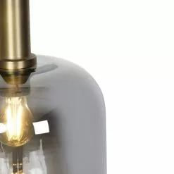 QAZQA Suspensions Suspension En Verre Doré/laiton -Luminaires Soldes suspension en verre dore laiton 3