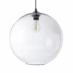 Lussiol Lighting Suspensions Suspension En Verre Fumé D. 38 Cm