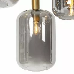 QAZQA Suspensions Suspension En Verre Gris -Luminaires Soldes suspension en verre gris 1