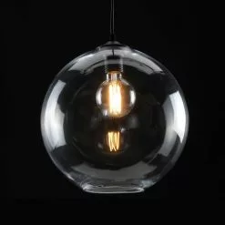 Lussiol Lighting Suspensions Suspension En Verre Transparent D. 38 Cm -Luminaires Soldes suspension en verre transparent d 38 cm 3