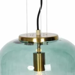 QAZQA Suspensions Suspension En Verre Vert -Luminaires Soldes suspension en verre vert 4