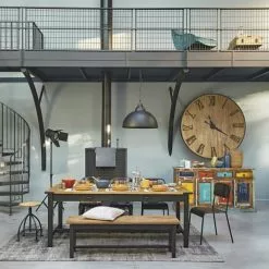 Maisons Du Monde Suspensions Suspension Indus En Métal Brossé D50 -Luminaires Soldes suspension indus en metal brosse d50 1000 0 24 131019 16