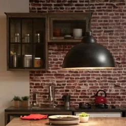 Maisons Du Monde Suspensions Suspension Indus En Métal Brossé D50 -Luminaires Soldes suspension indus en metal brosse d50 1000 0 24 131019 4