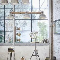 Maisons Du Monde Suspensions Suspension Indus En Métal Effet Vieilli Et Manguier -Luminaires Soldes suspension indus en metal effet vieilli et manguier 1000 5 8 190371 8