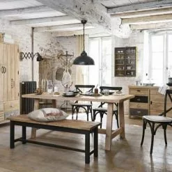 Maisons Du Monde Suspensions Suspension Indus En Métal Noir -Luminaires Soldes suspension indus en metal noir 1000 7 23 129870 16