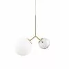 House Doctor Suspensions Suspension Laiton En Verre Blanc Et Gris