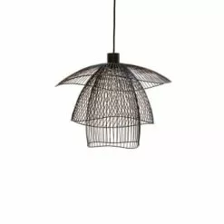 Forestier Suspensions Suspension Métal Filaire Blanc D56cm -Luminaires Soldes suspension metal filaire noir d56cm