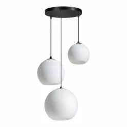 Deladeco Suspensions Suspension Moderne En Métal Blanc 200 Cm -Luminaires Soldes suspension moderne en metal blanc 200 cm 2