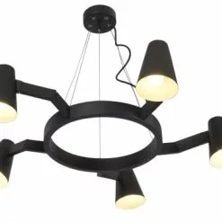 It's About Romi Lustres Suspension Noire 5 Lampes