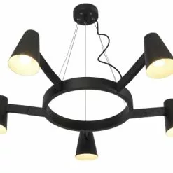 It's About Romi Lustres Suspension Noire 5 Lampes -Luminaires Soldes suspension noire 5 lampes 5
