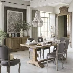 Maisons Du Monde Suspensions Suspension Perles En Sapin Blanc Et Métal Effet Vieilli -Luminaires Soldes suspension perles en sapin blanc et metal effet vieilli 1000 10 2 200287 3