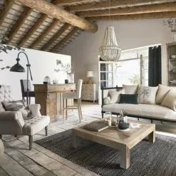 Maisons Du Monde Suspensions Suspension Perles En Sapin Blanc Et Métal Effet Vieilli -Luminaires Soldes suspension perles en sapin blanc et metal effet vieilli 1000 10 2 200287 6