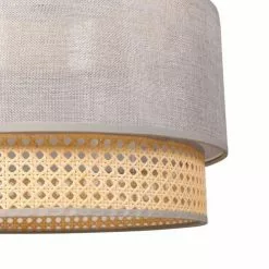 Decoratie Suspensions Suspension Ronde Gigogne Cannage Gris D40cm 7 Decoratie Suspensions Suspension Ronde Gigogne Cannage Gris D40cm -Luminaires Soldes suspension ronde gigogne cannage gris d40cm 3