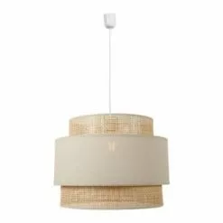Jardideco Lustres Suspension Ronde Gigogne Rotin Beige D40cm -Luminaires Soldes suspension ronde gigogne rotin beige d40cm 1