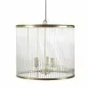 Maisons Du Monde Suspensions Suspension Tambour En Verre 3 Branches En Métal Doré