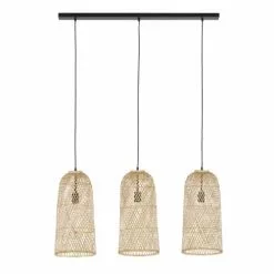 Maisons Du Monde Suspensions Suspension Triple En Bambou Et Métal Noir