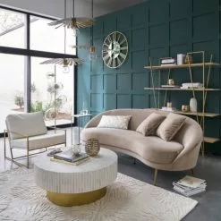 Maisons Du Monde Suspensions Suspension Triple Feuilles De Palmier En Métal Doré -Luminaires Soldes suspension triple feuilles de palmier en metal dore 1000 13 24 201293 5