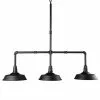 Maisons Du Monde Luminaires Suspension Triple Indus Tuyaux En Métal Noir